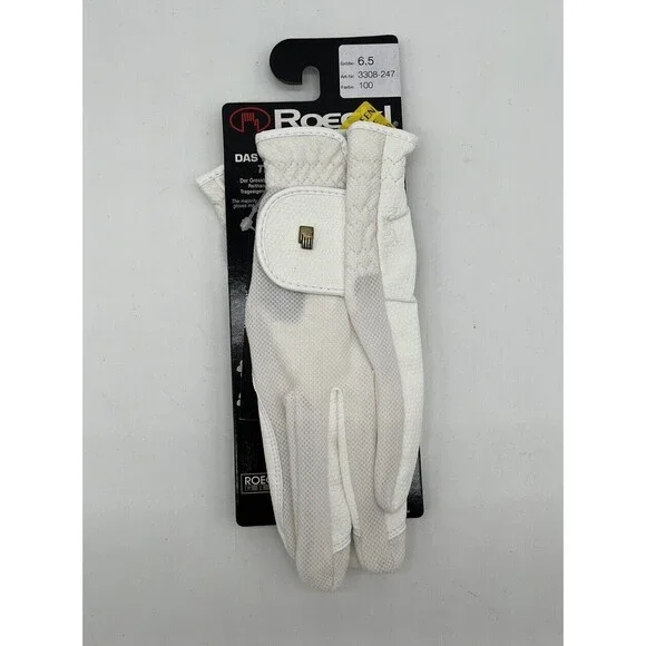 Roeckl Sports Roeck-Grip Equestrian Riding Gloves - White Size 6.5 - Picture 3 of 10